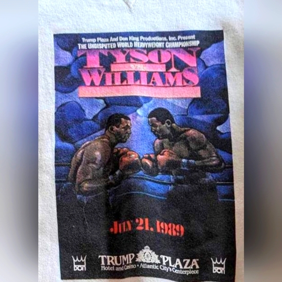 Vintage Boxing Match Sweatshirt - 1989 Tyson vs Williams Trump Plaza - Picture 2 of 4
